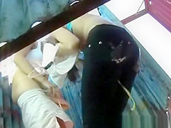 Girlfriends in changing room