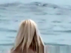 Sexy blonde on the beach