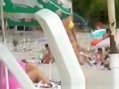 Sexy blonde on the beach