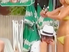 Sexy blonde on the beach