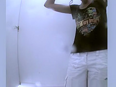 Small breasts teen dresses in beach cabin