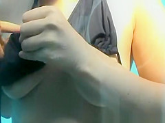 Perky woman dressing