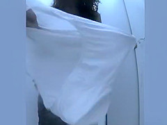 Girl caught changing bikini for clothes