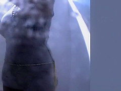 Big tits woman spied in beach cabin