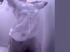 Hot girl spied in beach cabin dressing