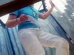 View hidden camera in changing cabins