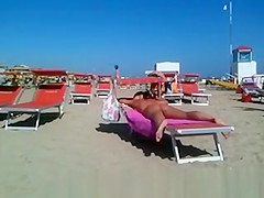 Wonderful thong ass on the beach