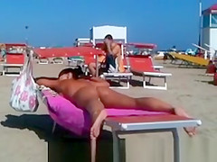 Wonderful thong ass on the beach