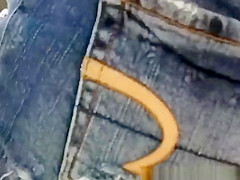 Teens in tight jeans shorts and bikini walking