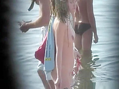 Small boobs hippie chick topless