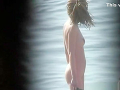 Small boobs hippie chick topless