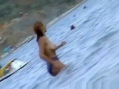 Chubby woman and small tits nudists