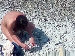 Short hair nudist woman with nice body