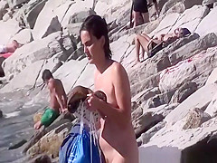 Beach voyeur secretly films naked women