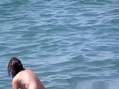 Beach voyeur secretly films naked women
