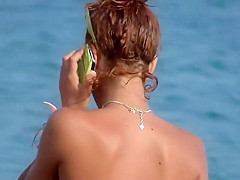 Bubbly butt cheeks falling out of bikini