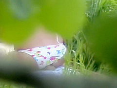 Naked goldilocks spied on the beach