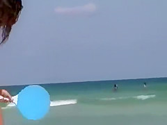 Super sexy babe plays with a racket