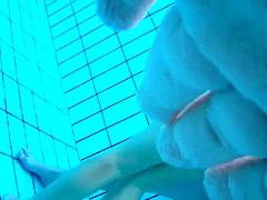 Voyeur films inside sauna swimming pool