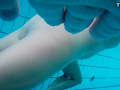 Voyeur films inside sauna swimming pool