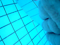 Voyeur films inside sauna swimming pool