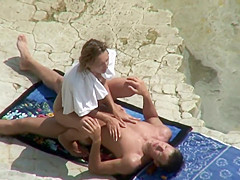 Reluctant beach sex