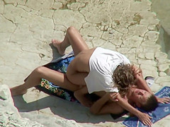 Reluctant beach sex