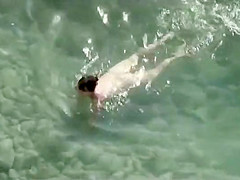 Delicious young pussy in beach cabin