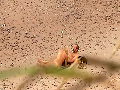 Older guy fucks a teen girl on a beach