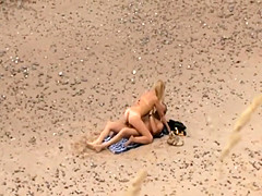 Older guy fucks a teen girl on a beach