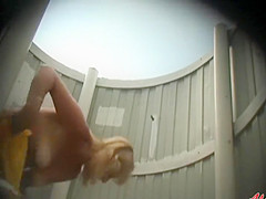 Small tits of a milf in the beach cabin