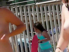 Sexiest topless girl on the beach