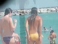 Sexiest topless girl on the beach