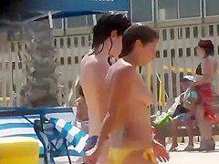 Sexiest topless girl on the beach