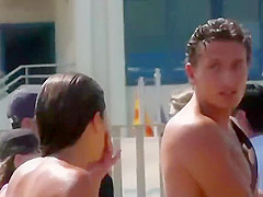 Sexiest topless girl on the beach