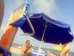 She is so sexy while floating in the sea