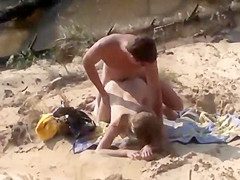 Hard fucking caught on a hidden beach