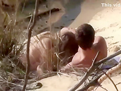 Hard fucking caught on a hidden beach