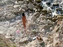 Wild fingering and a fuck on the beach