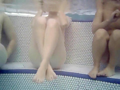 Underwater voyeur in swimming pool