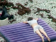 Hot hairy pussy on the beach