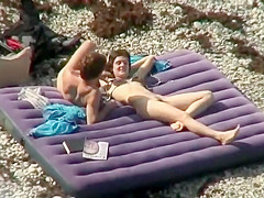 Hot hairy pussy on the beach