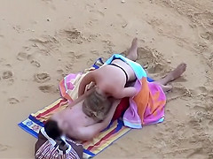 Sexy beach girl in wet crumpled bikini