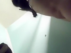 Peeping on a teen girl in a pool cabin