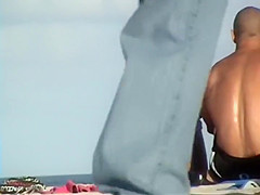 Spying a hot girl with her buff boyfriend