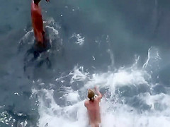 Voyeur stumbled on a beach blowjob