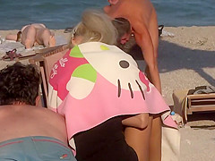 Well tanned and sexy nudist girl