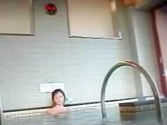 Sexy women in a pool locker room