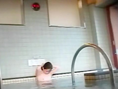 Sexy women in a pool locker room