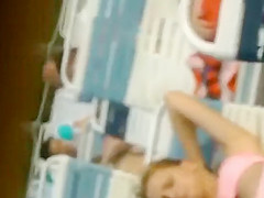 Peeping on hot teens by the pool